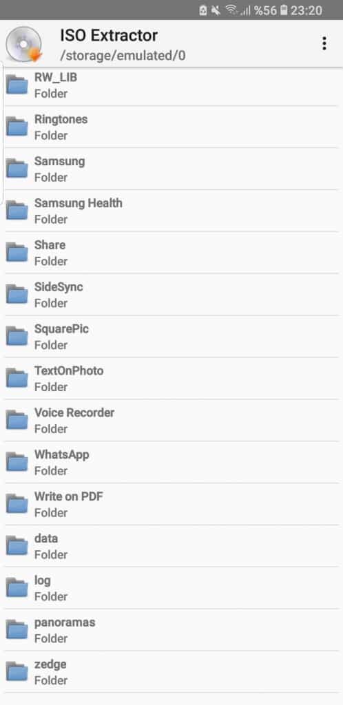 Android ISOExtractor bin dosyası açma