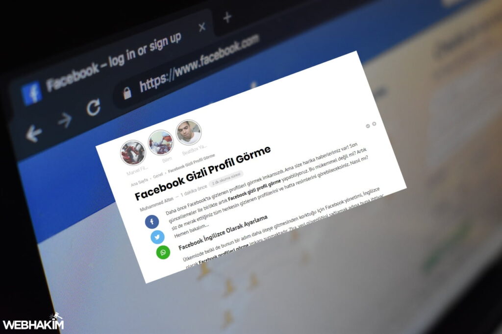 facebook gizli profil görme