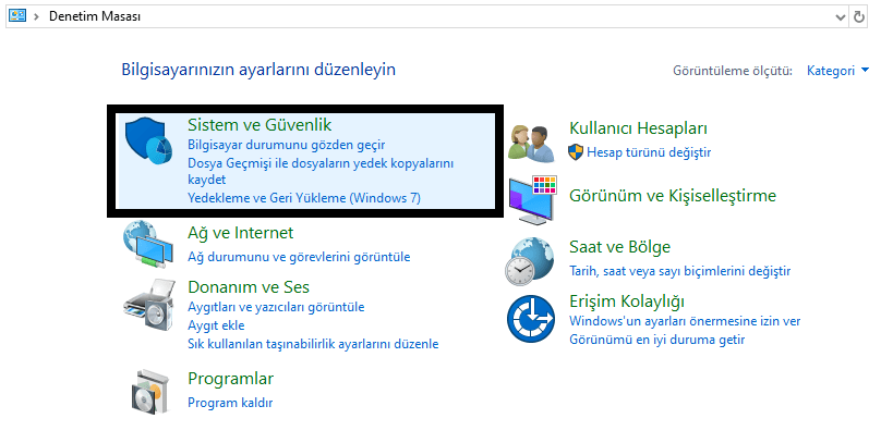 Windows 10 güvenlik duvarı kapatma