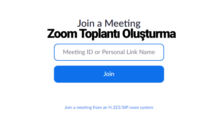 Zoom Toplantı Oluşturma