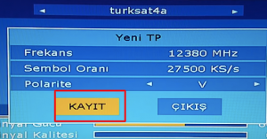 türksat otomatik kanal arama frekansı güncel ayar 2023