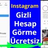 instagram Gizli Hesap Gorme ucretsiz