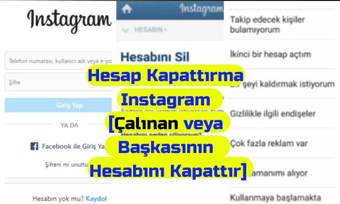 Hesap Kapattirma Instagram