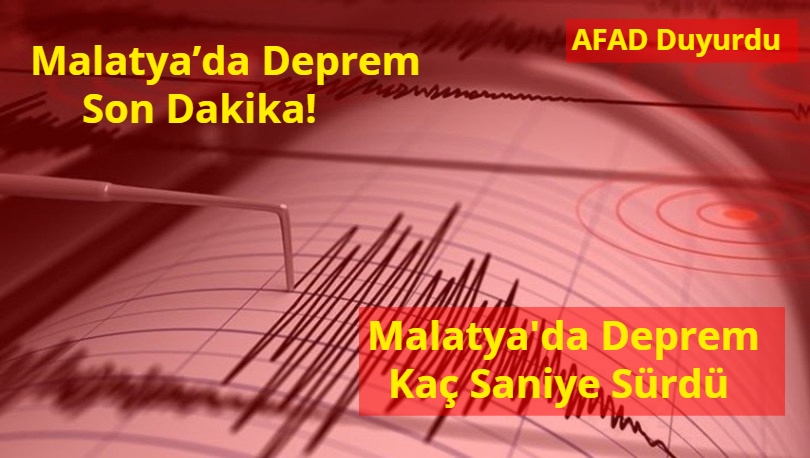 Malatya’da Deprem Son Dakika