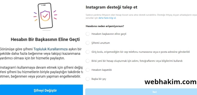 Instagram Hesabim Baskasinin Eline Gecti