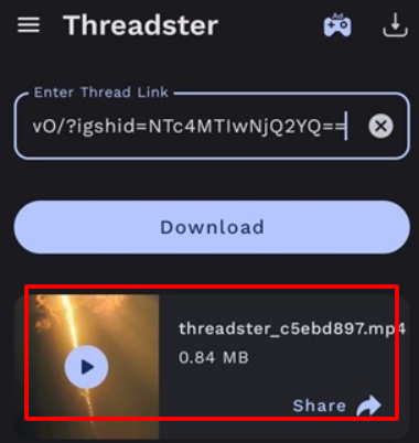 threads video indirme linki