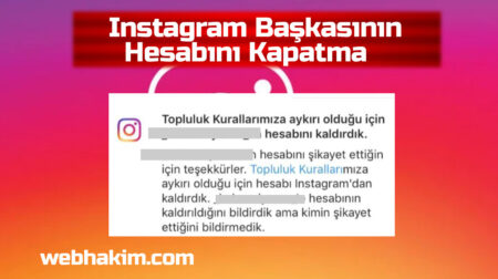 birinin instagram hesabı nasıl kapatılır
