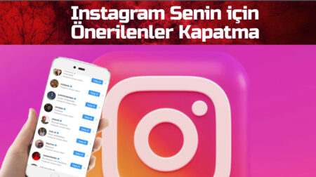 Instagram Senin için Önerilenler Kapatma