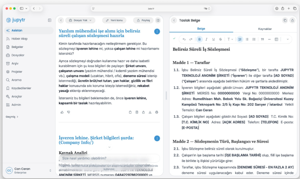 Türkiye'den Bir Hukuk Yapay Zekâsı: Jupytr, Küreselde Teknoloji Devlerine Rakip Oluyor image